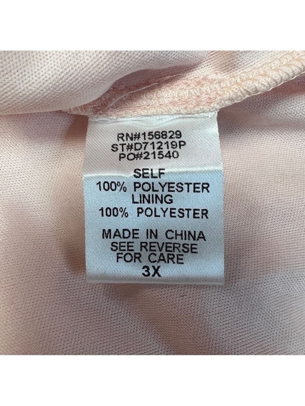 WHITE Birch Woman’s Pink Swiss Dot Dress Size 3x.  (S037) - Picture 10 of 12